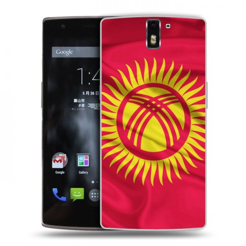 Дизайнерский силиконовый чехол для OnePlus One Флаг Киргизии