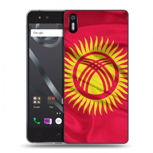 Дизайнерский пластиковый чехол для BQ Aquaris X5 Флаг Киргизии