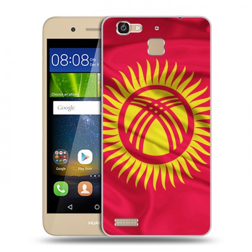Дизайнерский пластиковый чехол для Huawei GR3 Флаг Киргизии