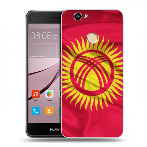 Дизайнерский силиконовый с усиленными углами чехол для Huawei Nova Флаг Киргизии