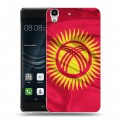 Дизайнерский пластиковый чехол для Huawei Y6II Флаг Киргизии