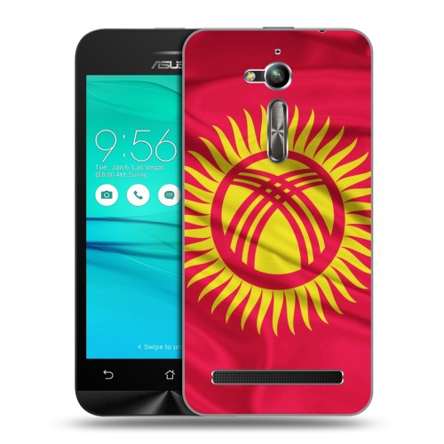 Дизайнерский пластиковый чехол для ASUS ZenFone Go ZB500KL Флаг Киргизии