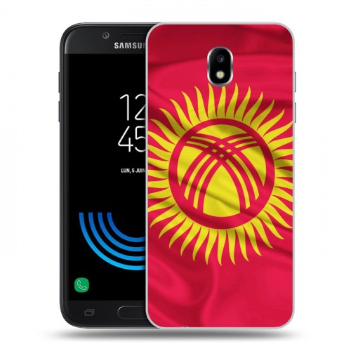 Дизайнерский пластиковый чехол для Samsung Galaxy J5 (2017) Флаг Киргизии