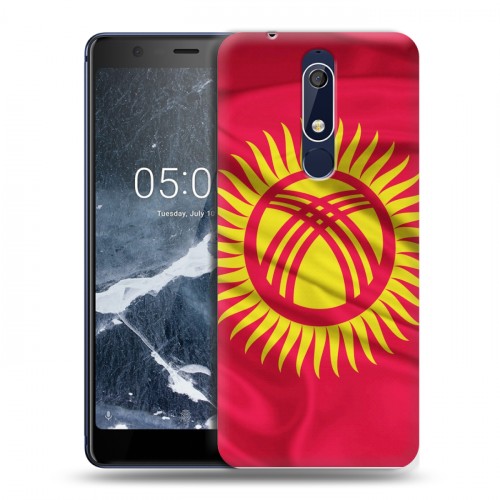 Дизайнерский пластиковый чехол для Nokia 5.1 Флаг Киргизии