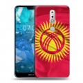Дизайнерский пластиковый чехол для Nokia 7.1 Флаг Киргизии