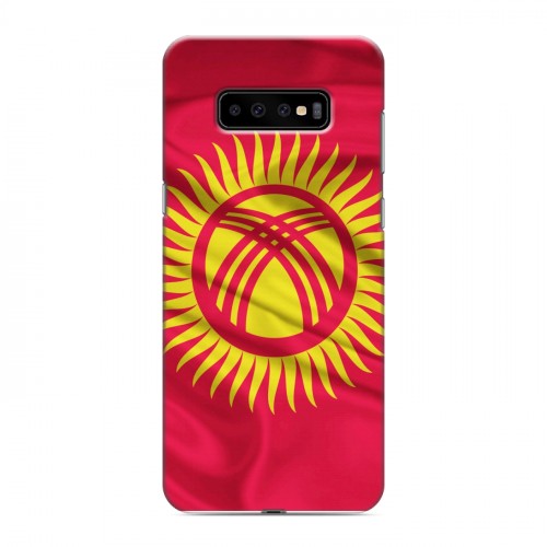 Дизайнерский пластиковый чехол для Samsung Galaxy S10 Plus Флаг Киргизии