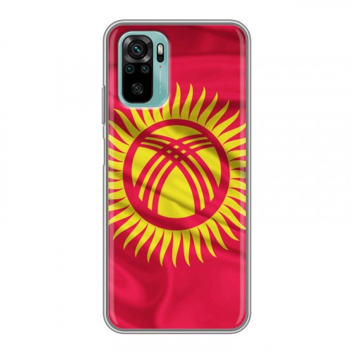 Дизайнерский силиконовый чехол для Xiaomi RedMi Note 10 Флаг Киргизии