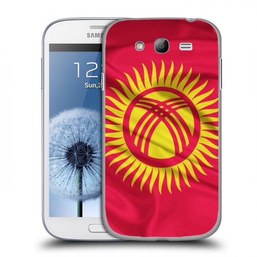 Дизайнерский пластиковый чехол для Samsung Galaxy Grand Флаг Киргизии