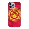 Дизайнерский силиконовый чехол для Iphone 13 Pro Max Флаг Киргизии