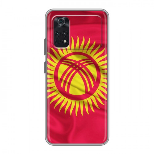 Дизайнерский силиконовый чехол для Xiaomi Poco M4 Pro 4G Флаг Киргизии