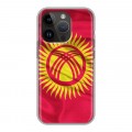 Дизайнерский силиконовый чехол для Iphone 14 Pro Флаг Киргизии