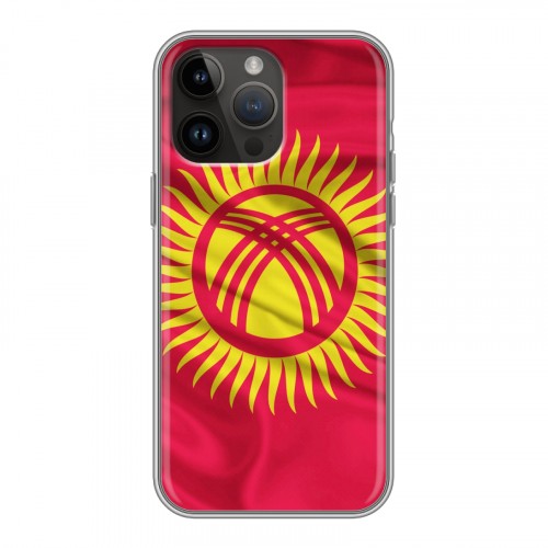 Дизайнерский силиконовый чехол для Iphone 14 Pro Max Флаг Киргизии