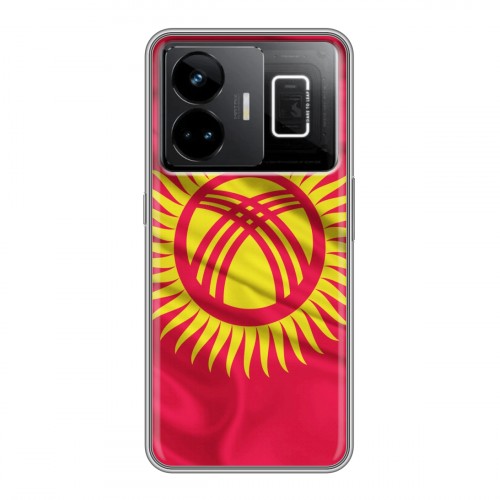 Дизайнерский силиконовый с усиленными углами чехол для Realme GT3 Флаг Киргизии