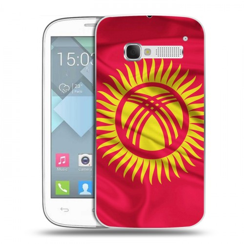 Дизайнерский пластиковый чехол для Alcatel One Touch Pop C5 Флаг Киргизии