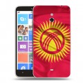 Дизайнерский пластиковый чехол для Nokia Lumia 1320 Флаг Киргизии