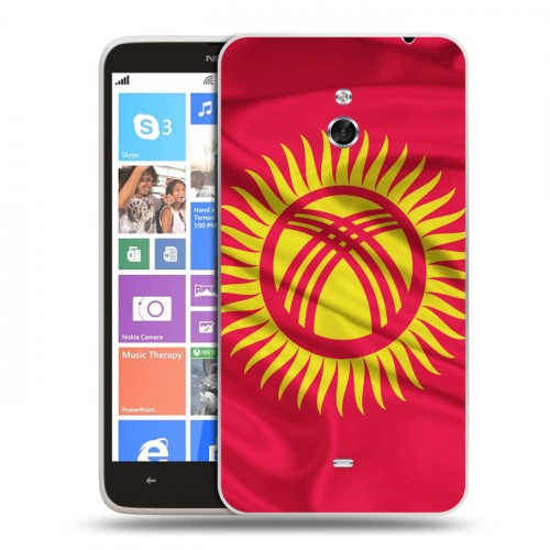 Дизайнерский пластиковый чехол для Nokia Lumia 1320 Флаг Киргизии