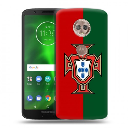 Дизайнерский пластиковый чехол для Motorola Moto G6 Флаг Португалии