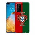 Дизайнерский силиконовый с усиленными углами чехол для Huawei P40 Флаг Португалии