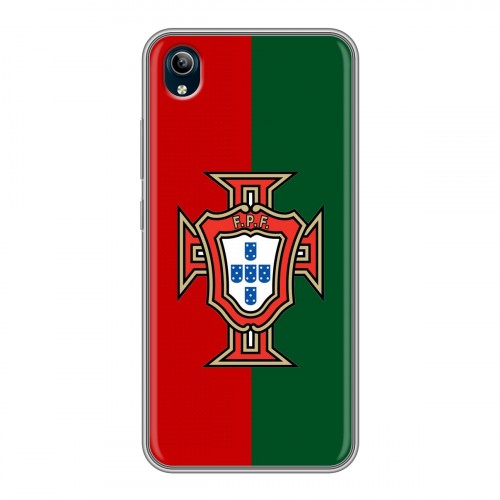 Дизайнерский силиконовый с усиленными углами чехол для Vivo Y91C Флаг Португалии