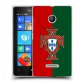 Дизайнерский пластиковый чехол для Microsoft Lumia 435 Флаг Португалии