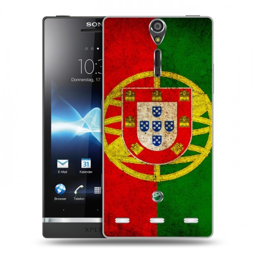 Дизайнерский пластиковый чехол для Sony Xperia S Флаг Португалии