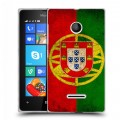 Дизайнерский пластиковый чехол для Microsoft Lumia 435 Флаг Португалии