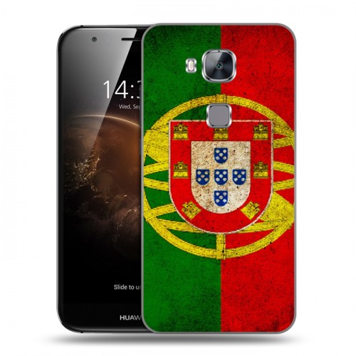 Дизайнерский пластиковый чехол для Huawei G8 Флаг Португалии