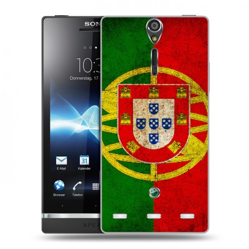 Дизайнерский пластиковый чехол для Sony Xperia S Флаг Португалии