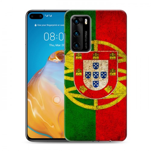 Дизайнерский пластиковый чехол для Huawei P40 Флаг Португалии