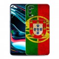 Дизайнерский силиконовый с усиленными углами чехол для Realme 7 Pro Флаг Португалии