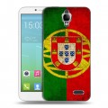 Дизайнерский силиконовый чехол для Alcatel One Touch Idol Флаг Португалии