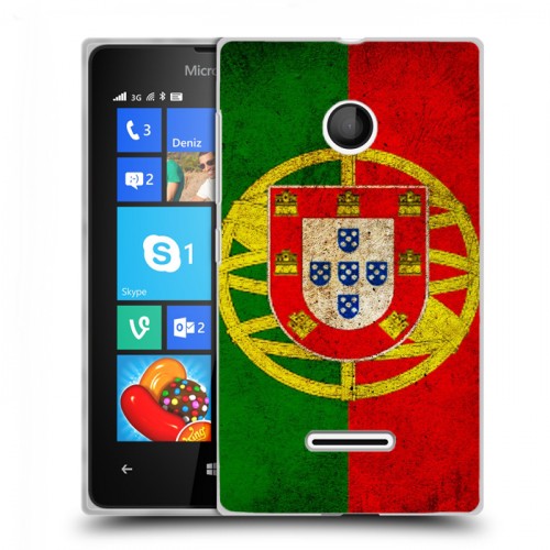 Дизайнерский пластиковый чехол для Microsoft Lumia 435 Флаг Португалии