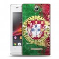 Дизайнерский пластиковый чехол для Sony Xperia E Флаг Португалии