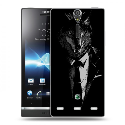 Дизайнерский пластиковый чехол для Sony Xperia S Хищные джентльмены