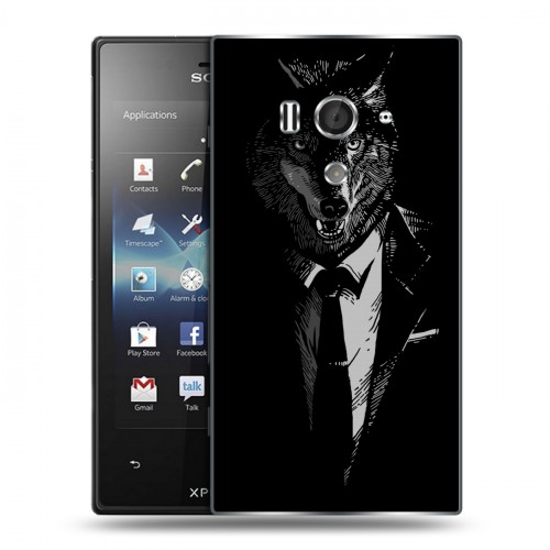 Дизайнерский пластиковый чехол для Sony Xperia acro S Хищные джентльмены