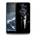 Дизайнерский пластиковый чехол для Nokia 5.1 Хищные джентльмены