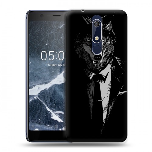 Дизайнерский пластиковый чехол для Nokia 5.1 Хищные джентльмены