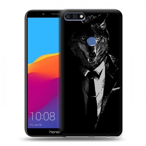 Дизайнерский пластиковый чехол для Huawei Honor 7C Pro Хищные джентльмены
