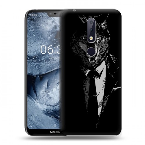 Дизайнерский пластиковый чехол для Nokia 6.1 Plus Хищные джентльмены