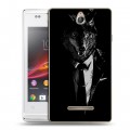 Дизайнерский пластиковый чехол для Sony Xperia E Хищные джентльмены