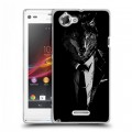 Дизайнерский пластиковый чехол для Sony Xperia L Хищные джентльмены