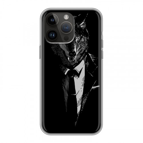 Дизайнерский пластиковый чехол для Iphone 14 Pro Max Хищные джентльмены