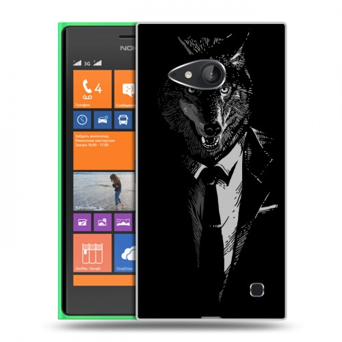 Дизайнерский пластиковый чехол для Nokia Lumia 730/735 Хищные джентльмены