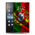 Дизайнерский пластиковый чехол для Sony Xperia acro S Флаг Португалии