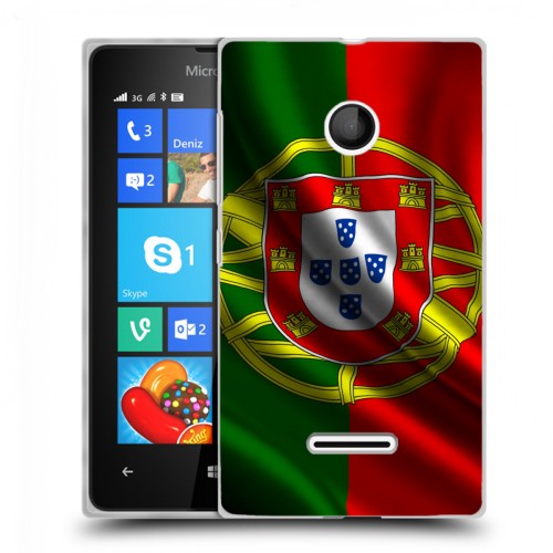 Дизайнерский пластиковый чехол для Microsoft Lumia 435 Флаг Португалии