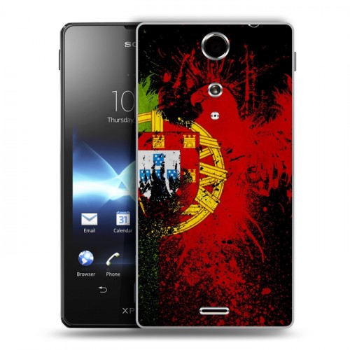 Дизайнерский пластиковый чехол для Sony Xperia TX Флаг Португалии