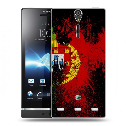 Дизайнерский пластиковый чехол для Sony Xperia S Флаг Португалии