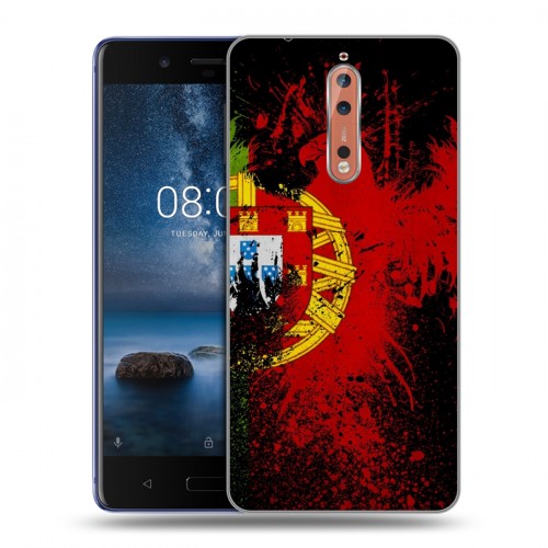 Дизайнерский пластиковый чехол для Nokia 8 Флаг Португалии