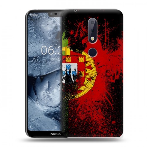 Дизайнерский пластиковый чехол для Nokia 6.1 Plus Флаг Португалии