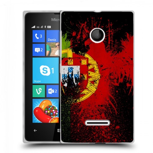 Дизайнерский пластиковый чехол для Microsoft Lumia 435 Флаг Португалии